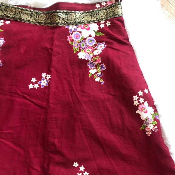 Floral Wrap Skirt - Picture 8 of 11